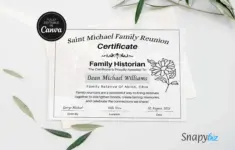 Free Family Reunion Awards Canva Certificate