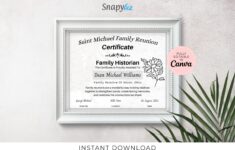 Free Family Reunion Pdf Certificate