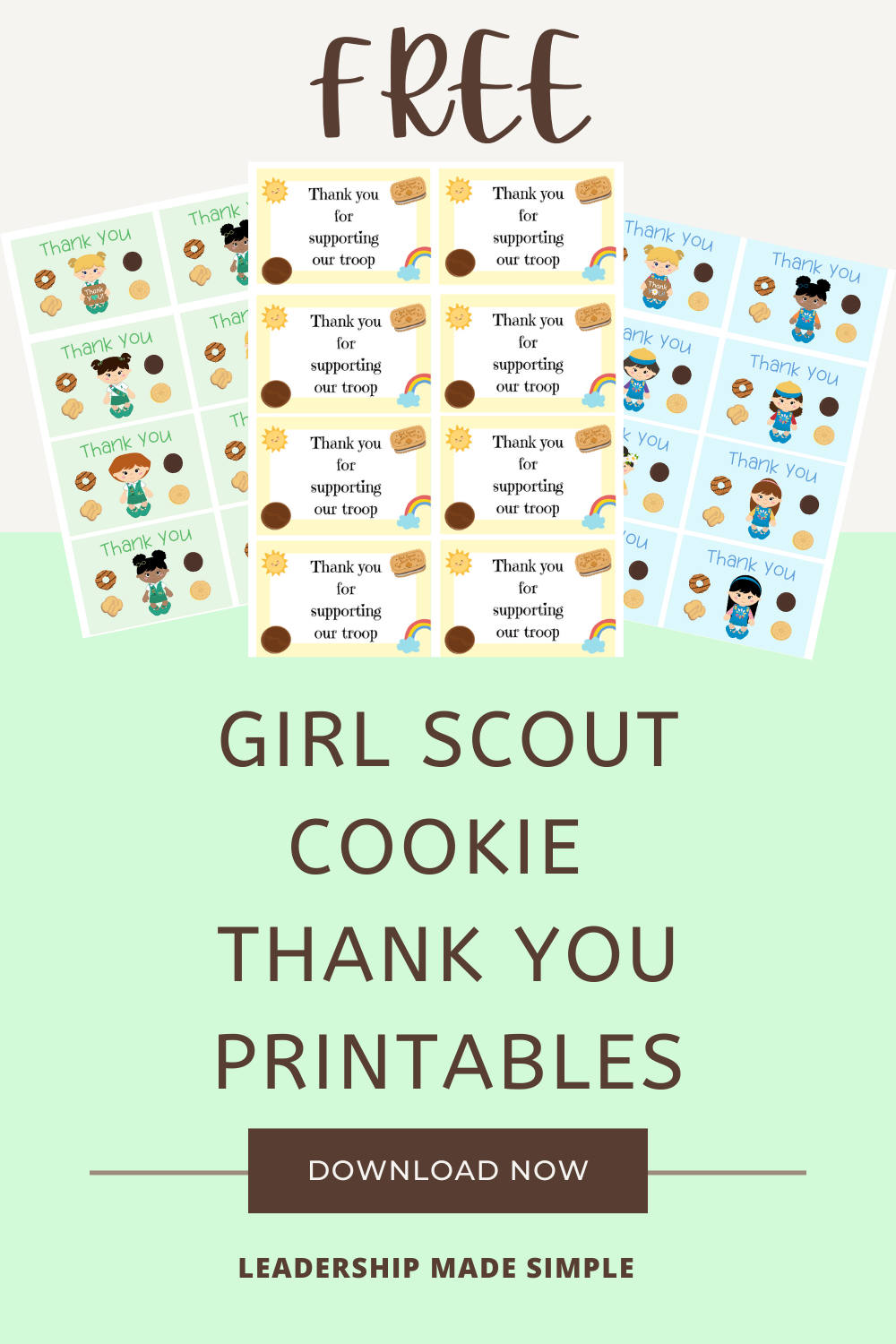 Free Girl Scout Cookie Thank You Printables Free Girl Scout Cookie Thank You Printables