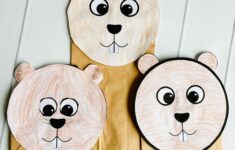 Free Groundhog Paper Bag Puppet Printable