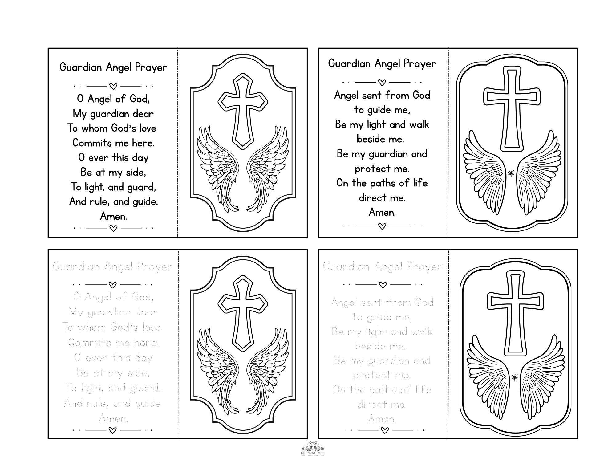 Free Guardian Angel Prayer Card