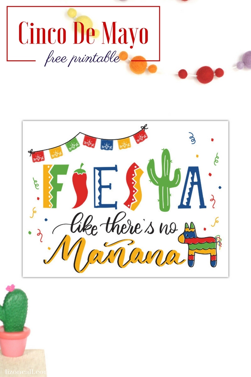 Free Hand Lettered Cinco De Mayo Printable Free Hand Lettered Cinco De Mayo Printable