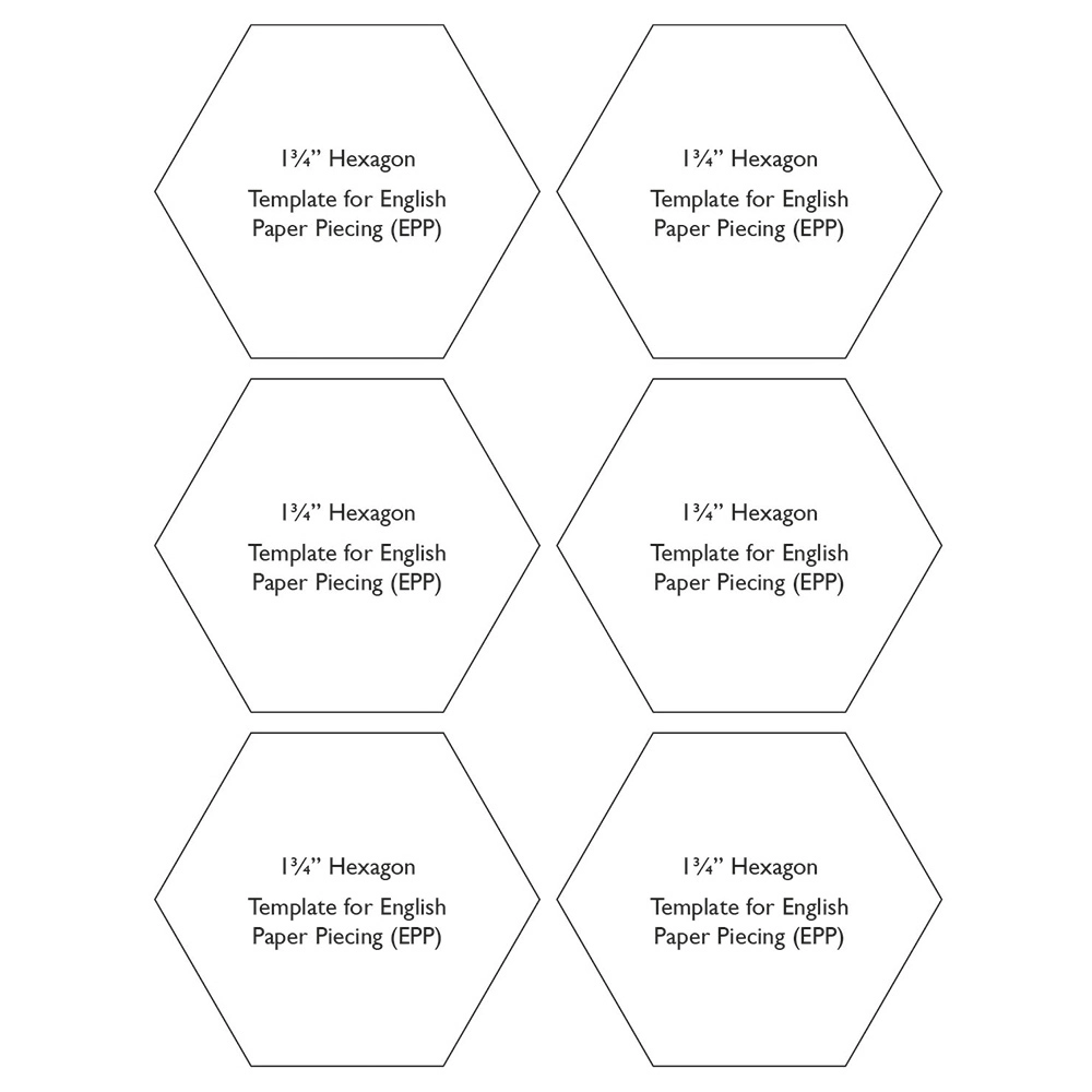 Free Hexagons 1 3 4 Inch Templates For English Paper Piecing Download Free Hexagons 1 3 4 Inch Templates For English Paper Piecing Download