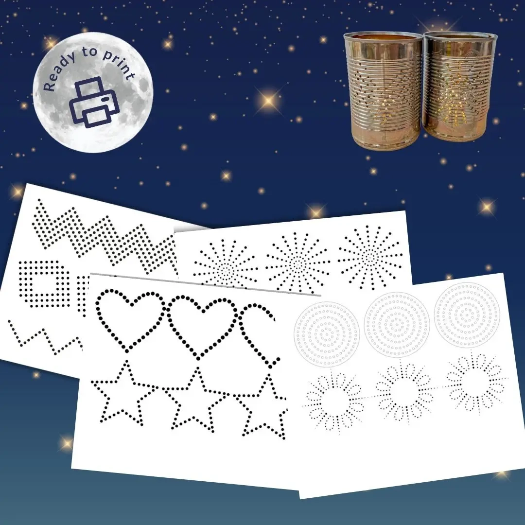 Free Lantern Pattern Printables Upcycled Tin Can Lanterns