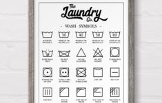 Free Laundry Symbols Wall Art Printable
