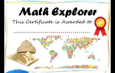 Free Math Explorer End Of The Year Award Certificate Diploma Printable Editable