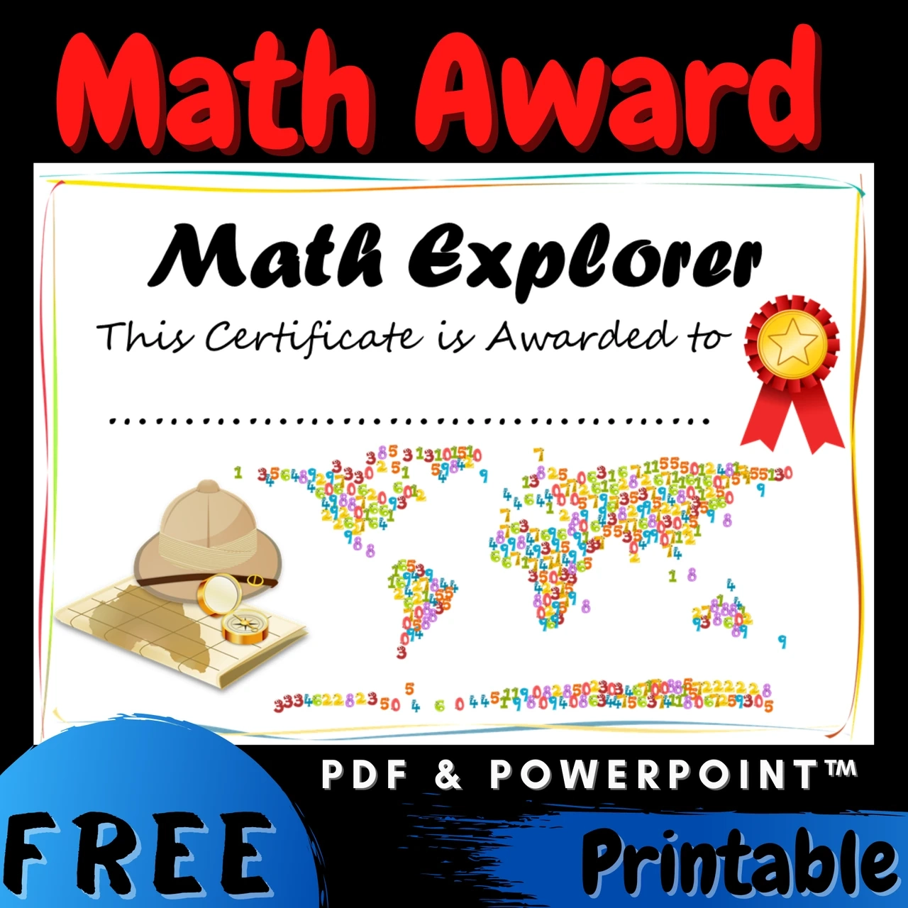 Free Math Explorer End Of The Year Award Certificate Diploma Printable Editable Free Math Explorer End Of The Year Award Certificate Diploma Printable Editable