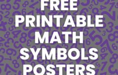 Free Math Symbols Posters