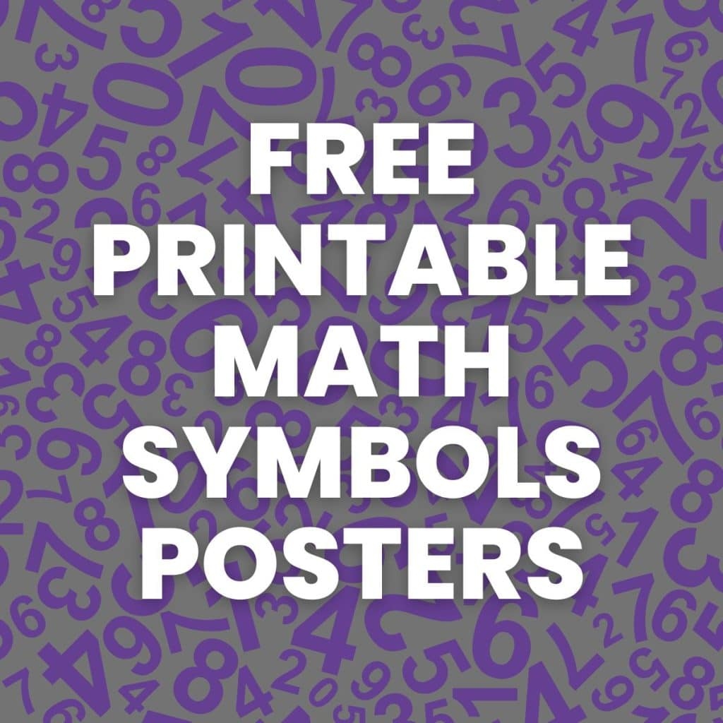 Free Math Symbols Posters Free Math Symbols Posters
