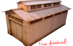 Free Model Railway Engine House Printable Building