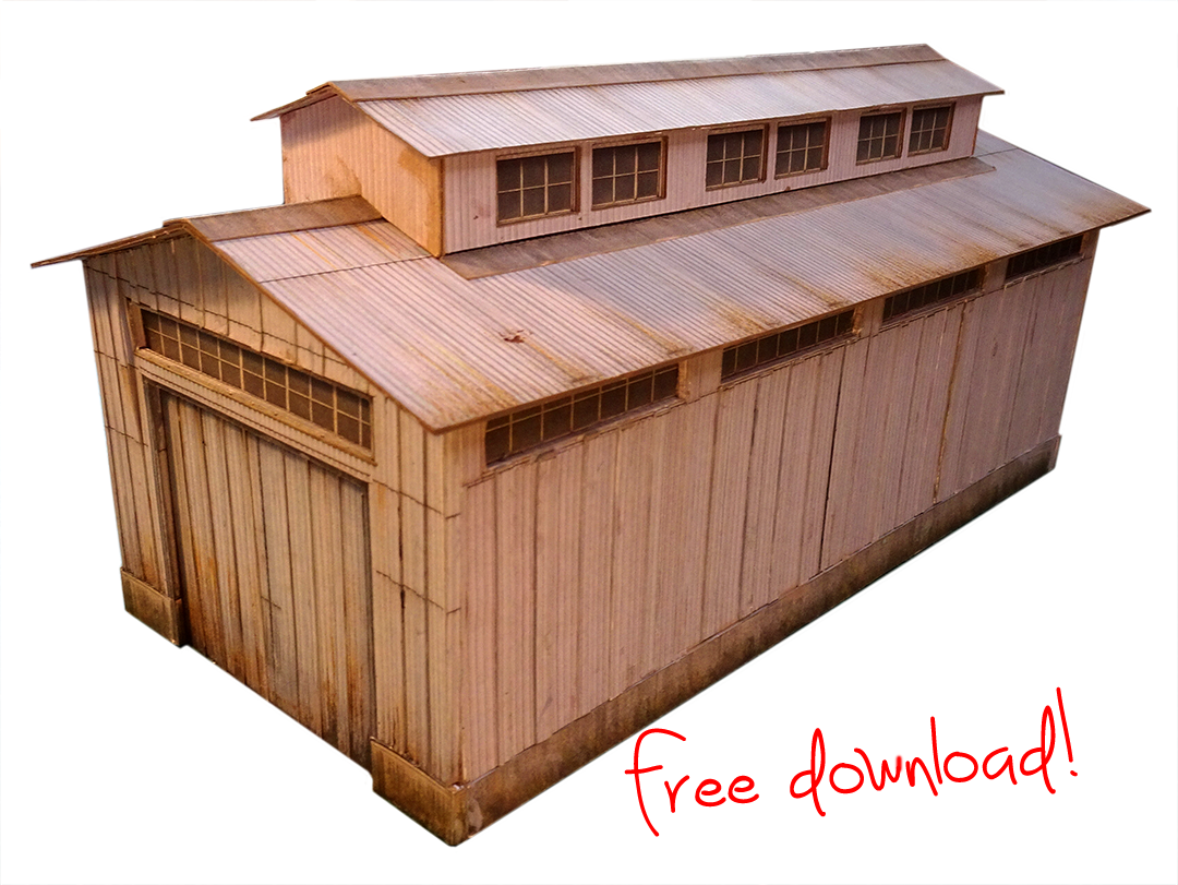 Free Model Railway Engine House Printable Building Free Model Railway Engine House Printable Building