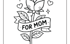 Free Mothers Day Coloring Pages Cards