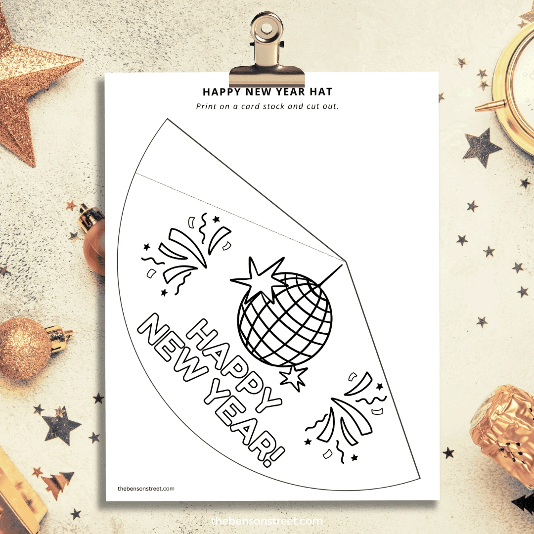 Free New Years Hat Printable
