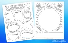 Free New Years Resolutions Worksheets For Kids Printable