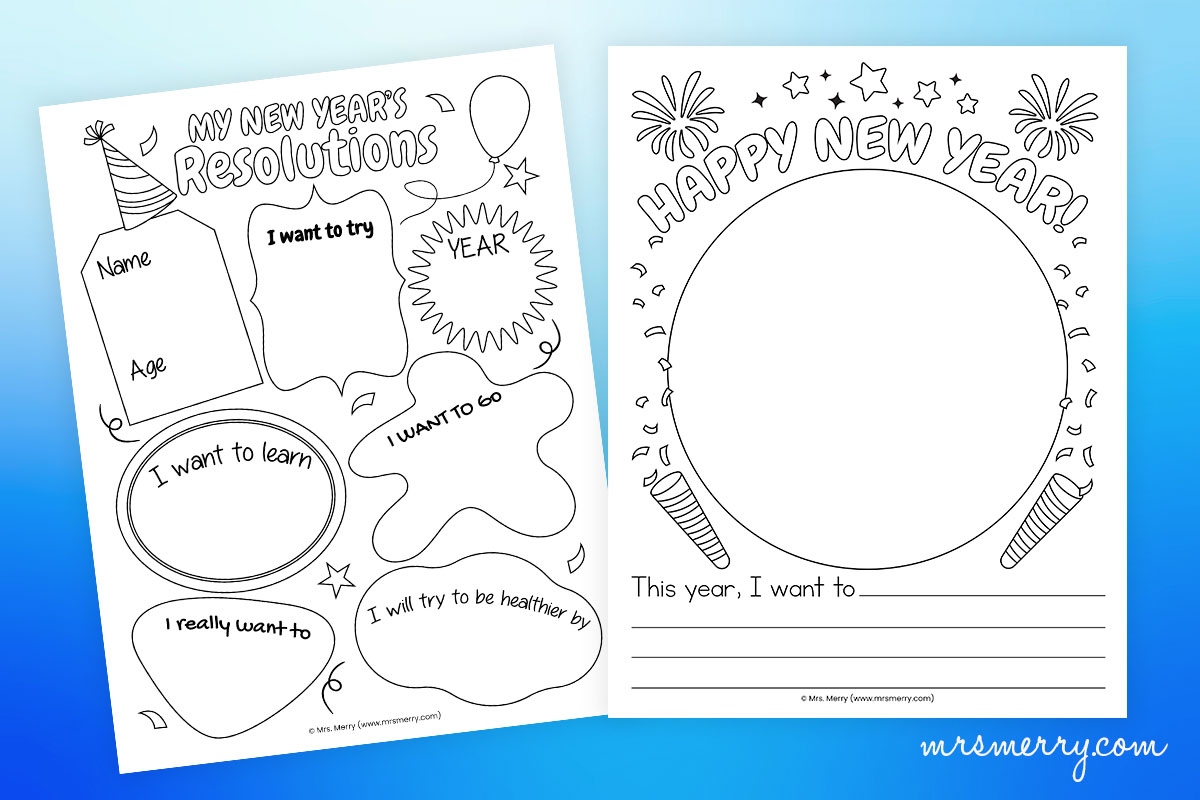 Free New Years Resolutions Worksheets For Kids Printable Free New Years Resolutions Worksheets For Kids Printable