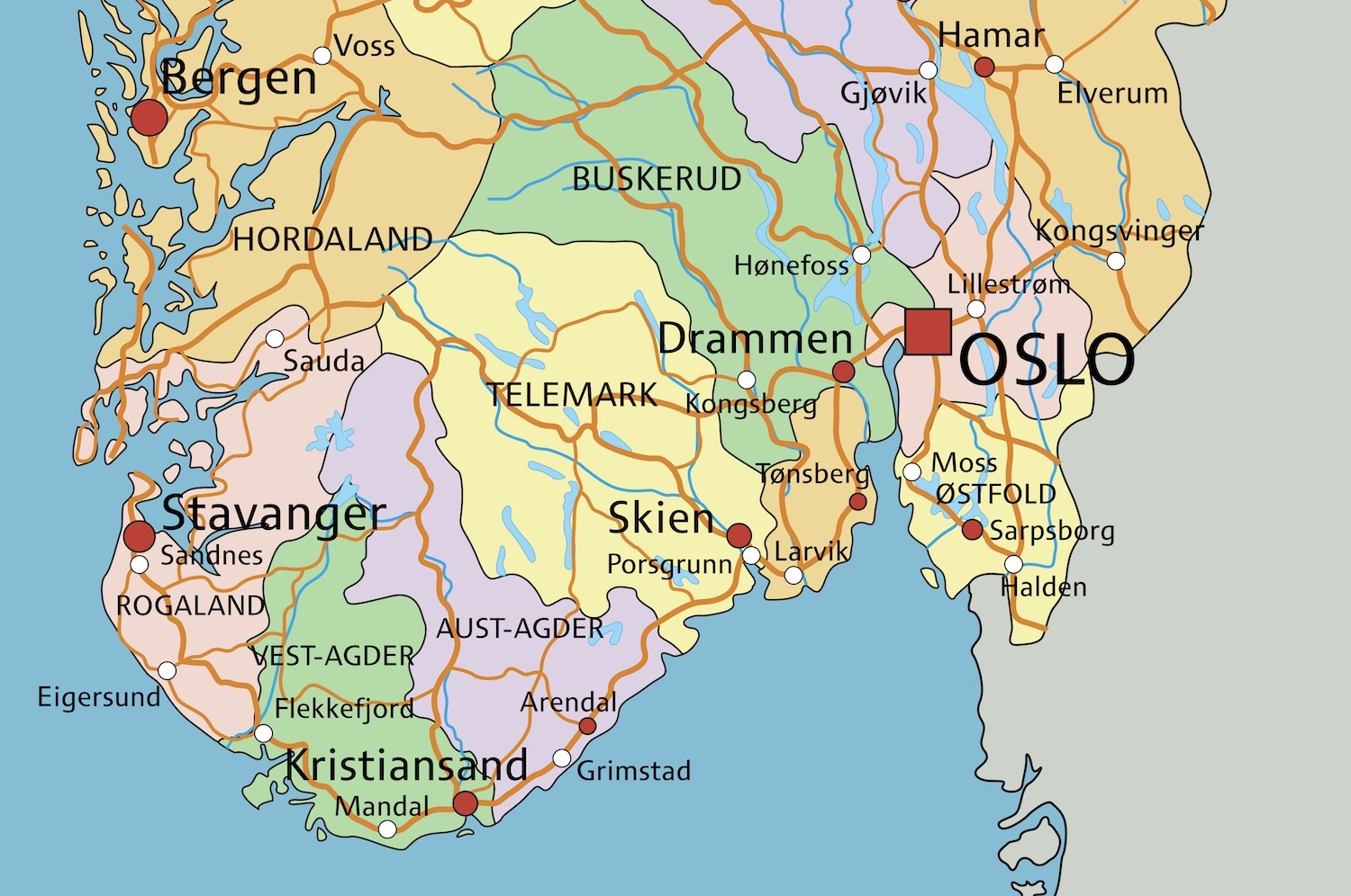 Free Norway Maps Free Norway Maps