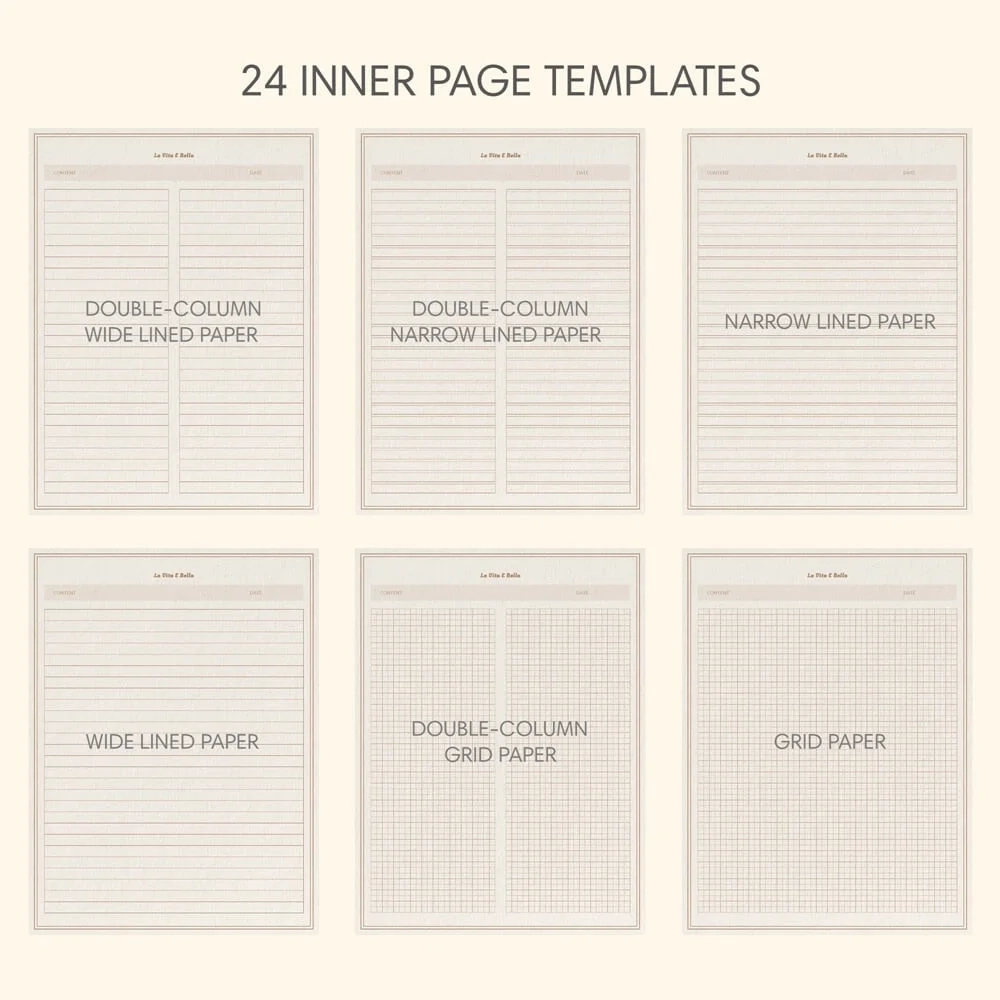 Free Notability Templates For Digital Notebook In 3 Color Themes