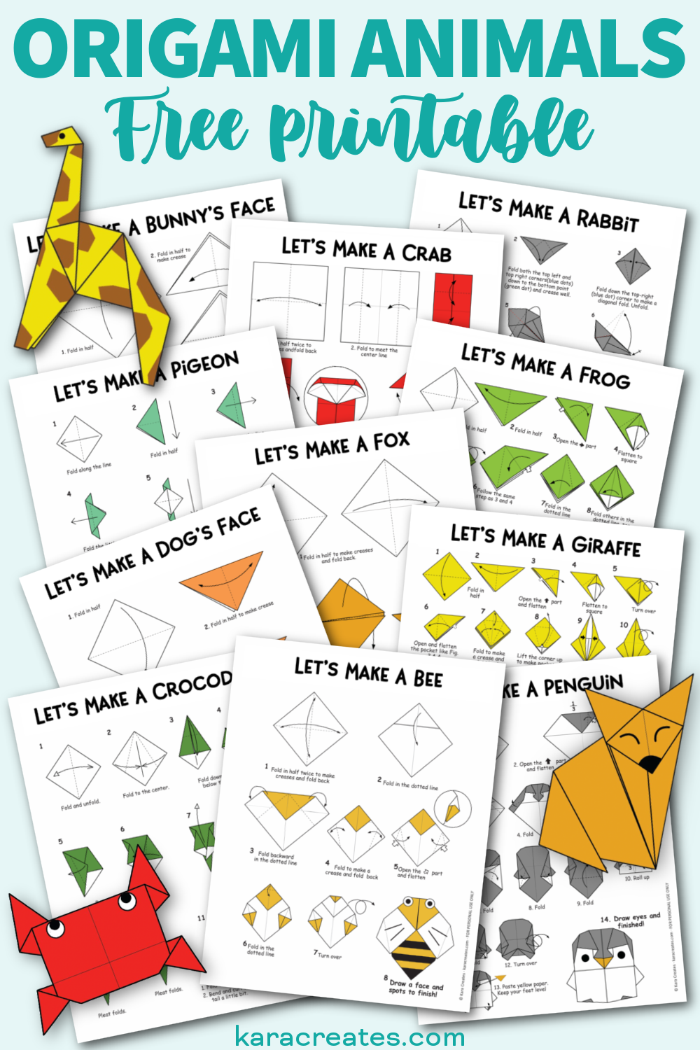 Free Origami Animals