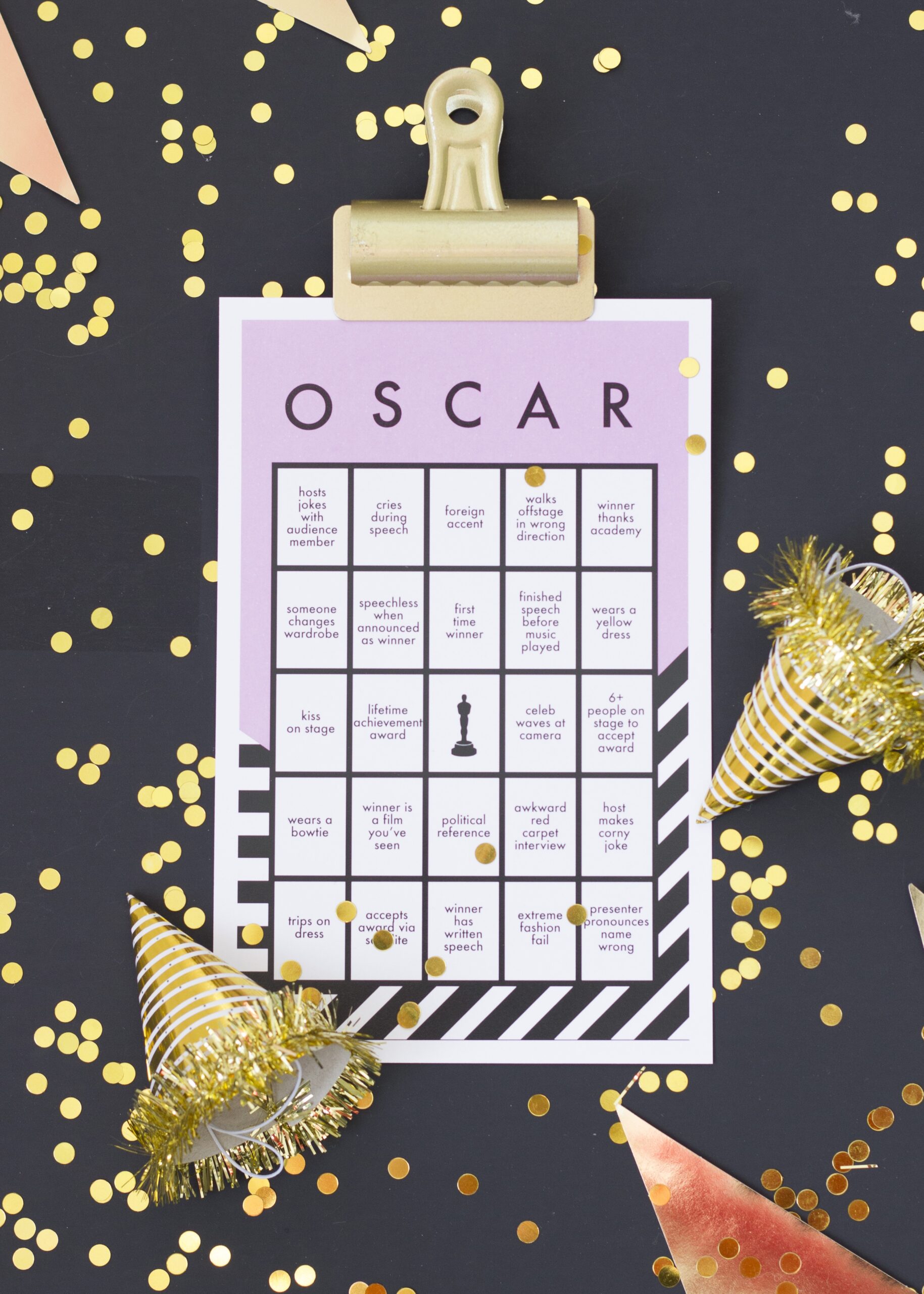 Free Oscar Printable Bingo Card Free Oscar Printable Bingo Card