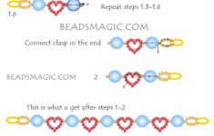 Free Pattern For Bracelet Red Hearts