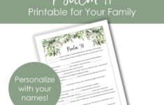 Free Personalized Psalm 91 Printable For Your Family