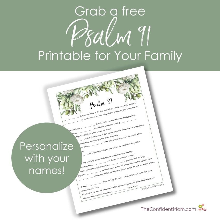 Free Personalized Psalm 91 Printable For Your Family Free Personalized Psalm 91 Printable For Your Family