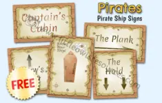 Free Pirate Ship Role Play Display Signs
