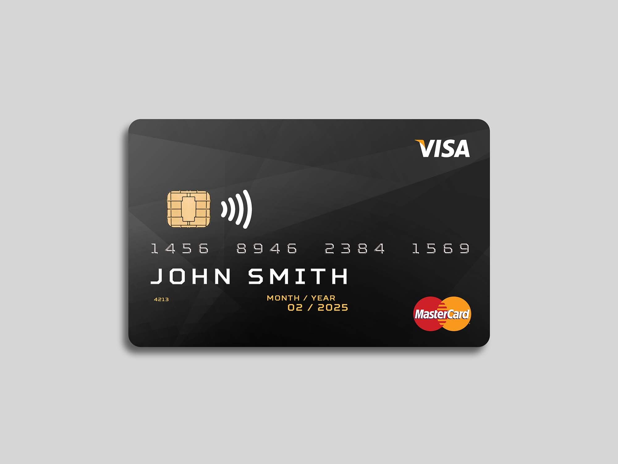 Free Plastic Debit Card Mockup Psd