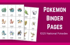 Free Pokemon Binder Pages Pdf All 1025 National Pokedex Placeholders