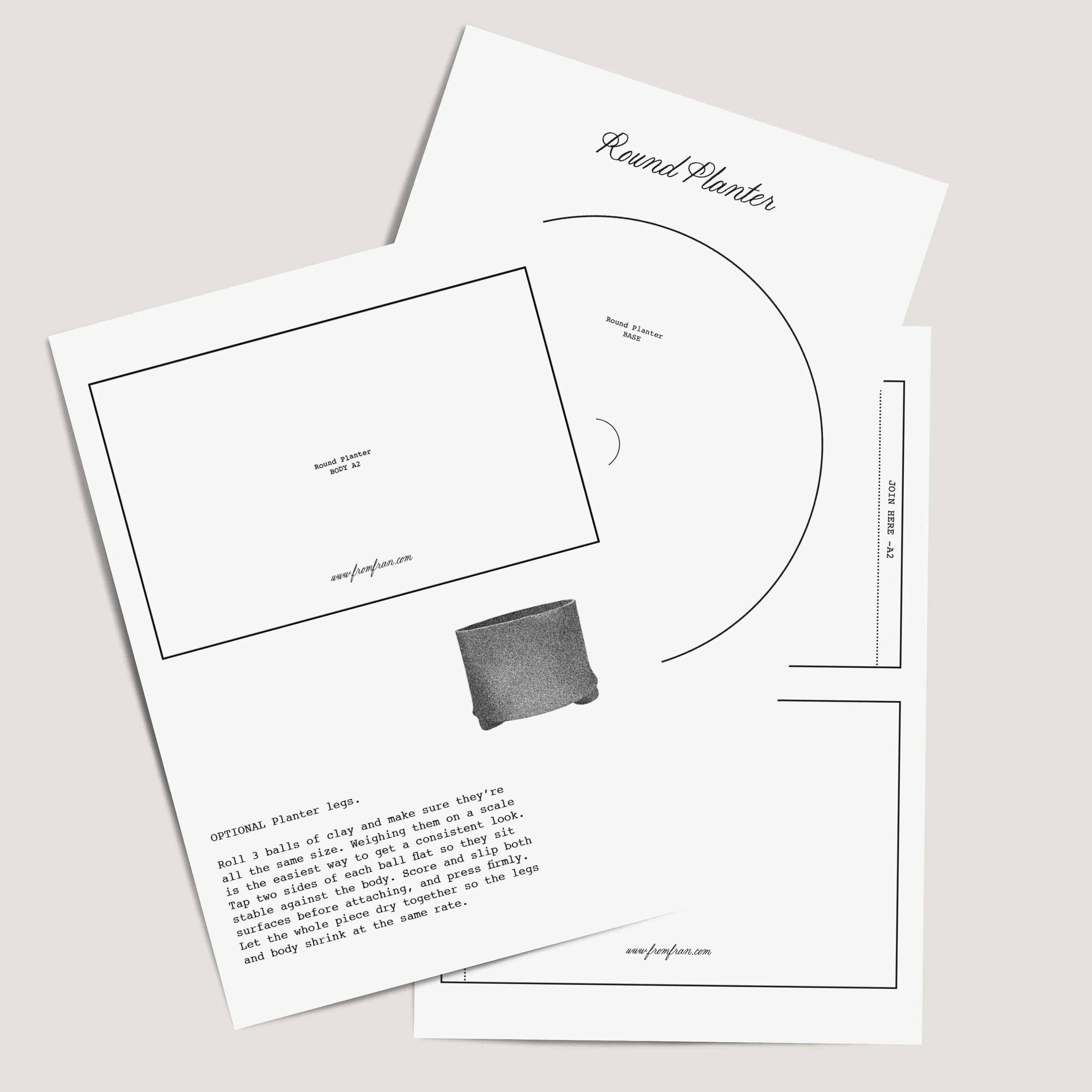 free printable pottery templates