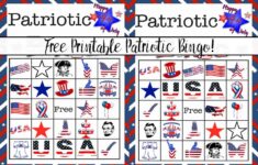 Free Printable 4th July Patriotic Bingo
