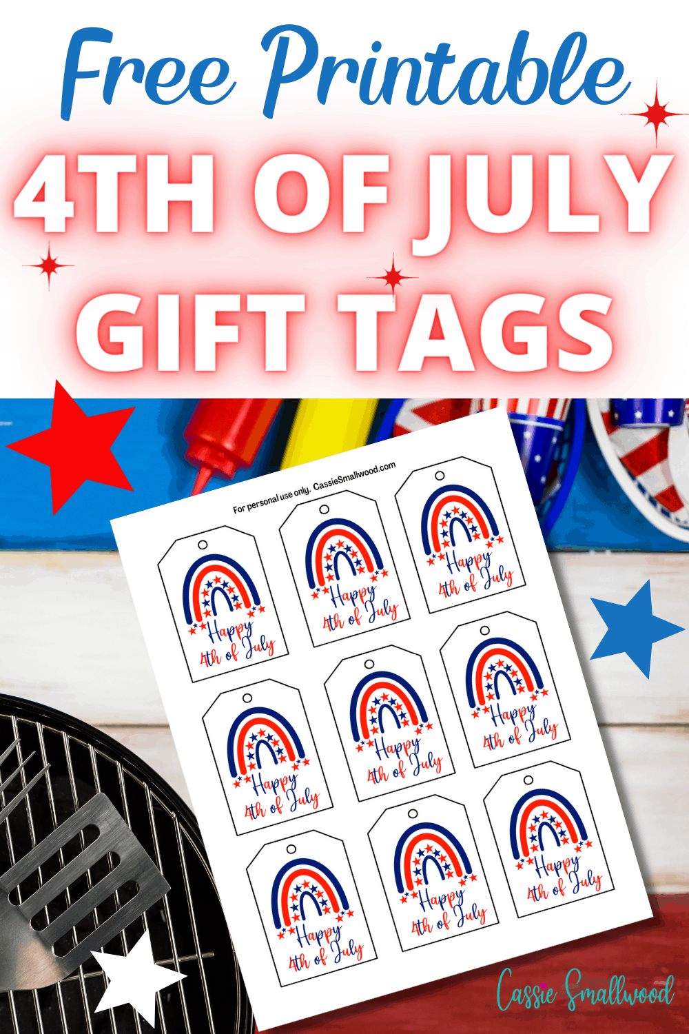 Free Printable 4th Of July Favor Tags