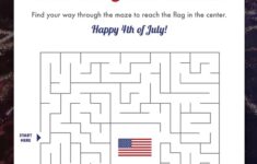 Free Printable 4th Of July Maze