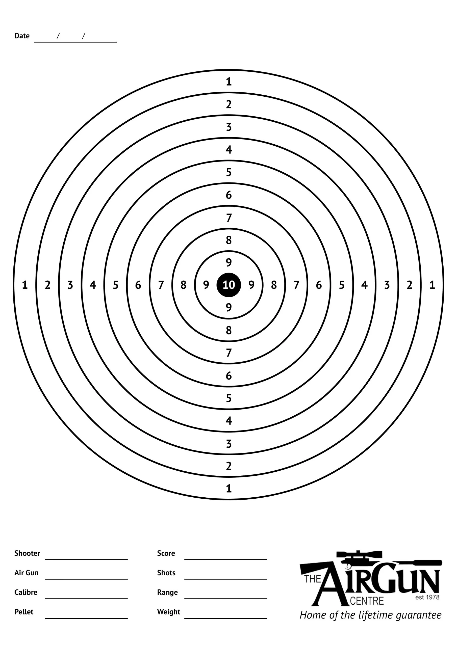 Free Printable Air Rifle Targets Free Printable Air Rifle Targets