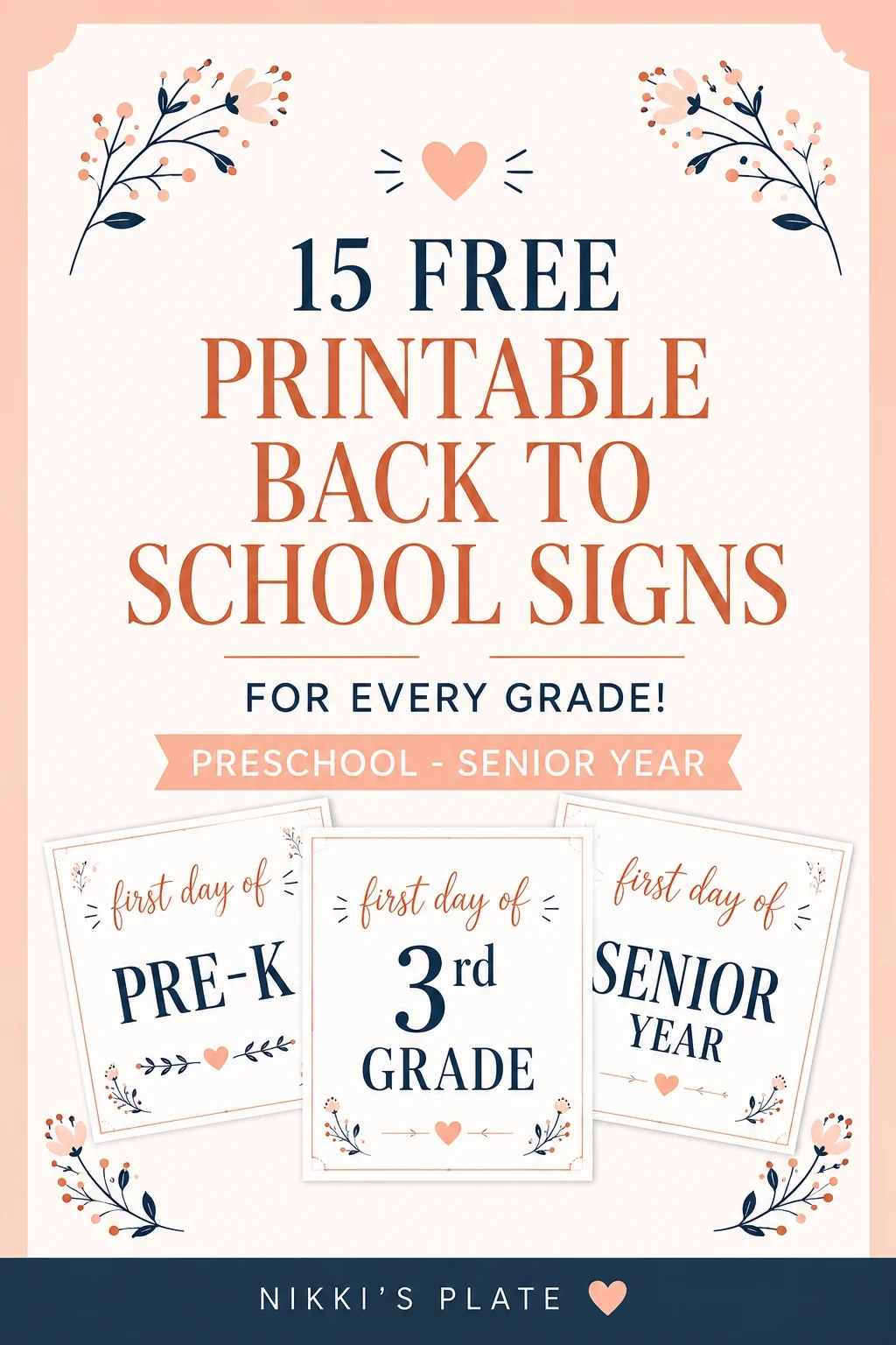 free printable first day of senior year sign