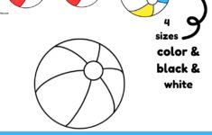 Free Printable Beach Ball Template And Coloring Page