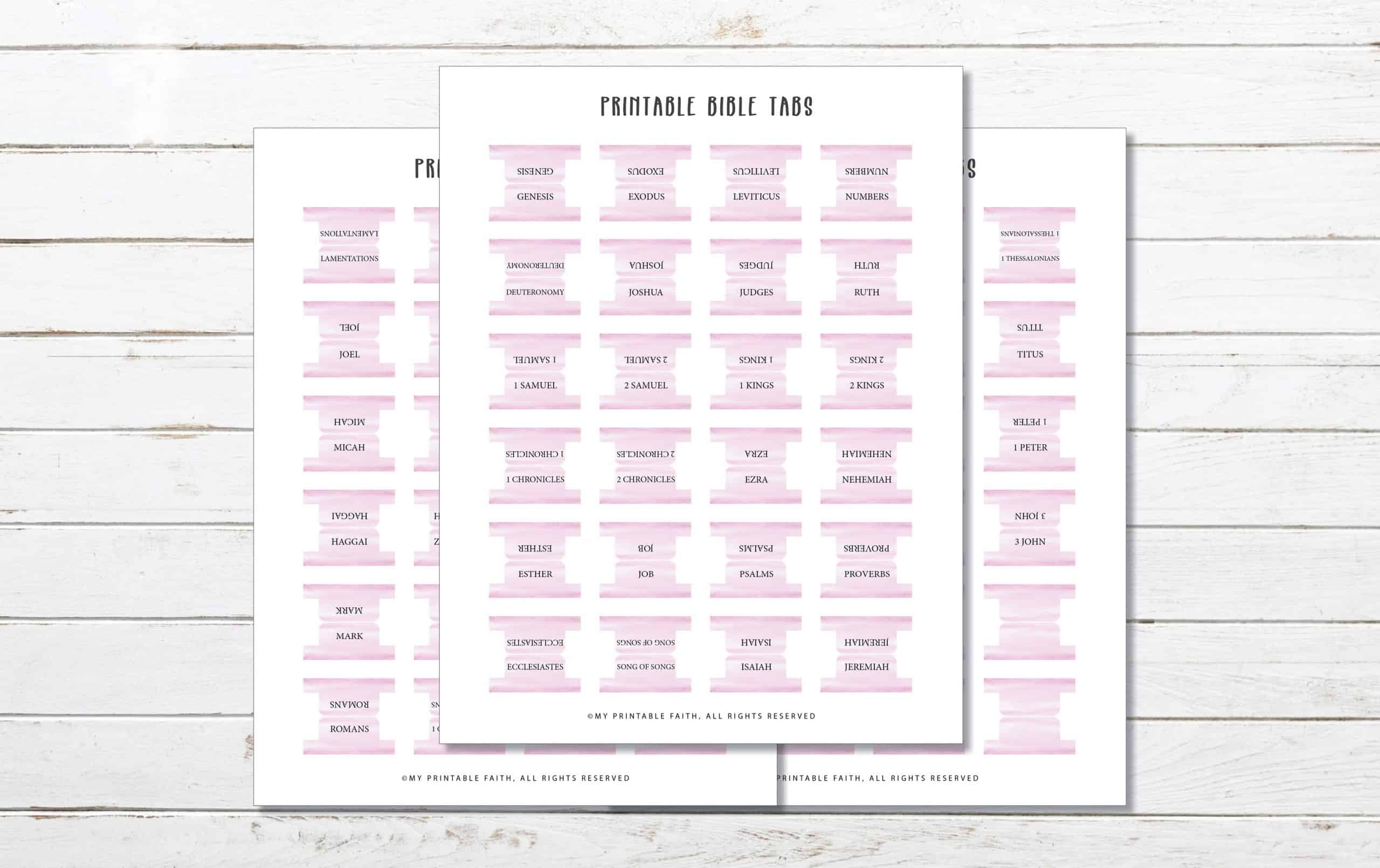 Free Printable Bible Tabs With Instructions Free Printable Bible Tabs With Instructions