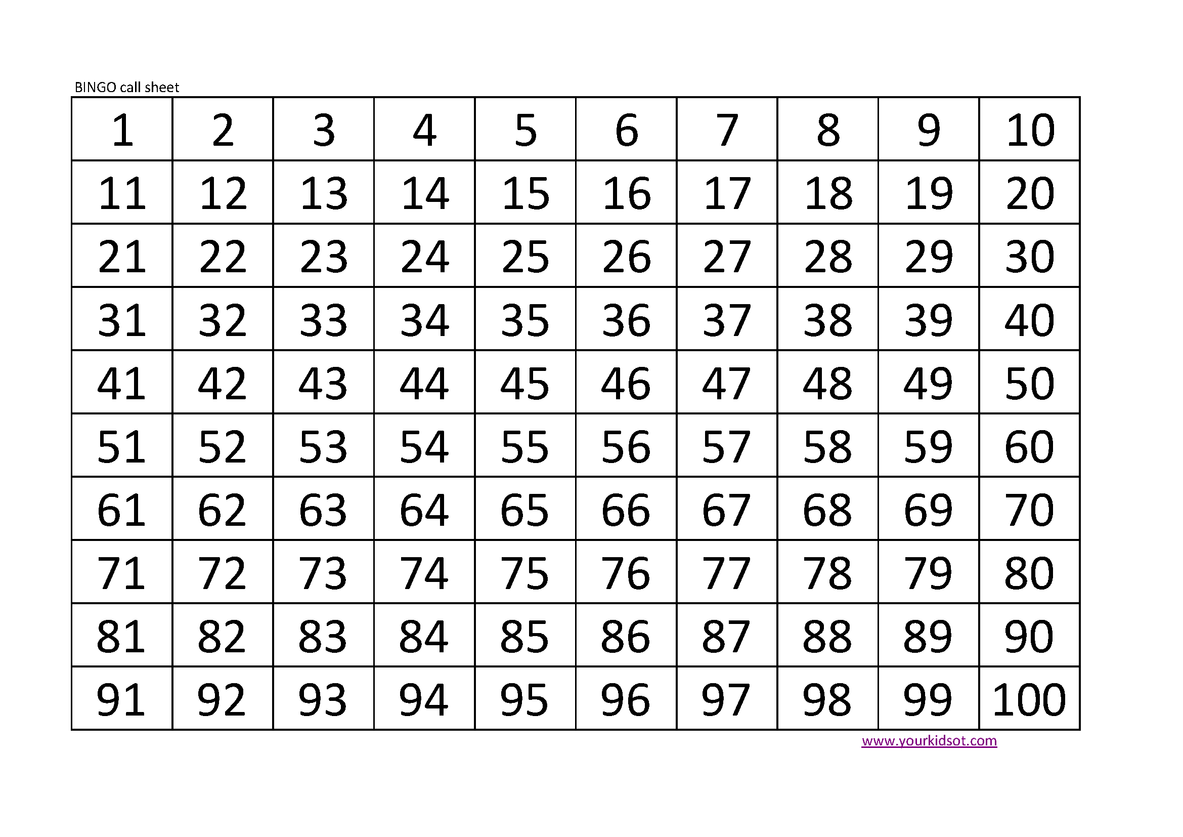FREE PRINTABLE BINGO FREE PRINTABLE BINGO