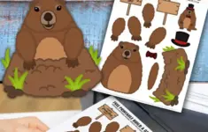 Free Printable Build A Groundhog Craft Template For Groundhog Day Punxsutawney Phil