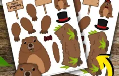 Free Printable Build A Groundhog Craft Template For Groundhog Day Punxsutawney Phil