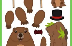 Free Printable Build A Groundhog Craft Template For Groundhog Day Punxsutawney Phil