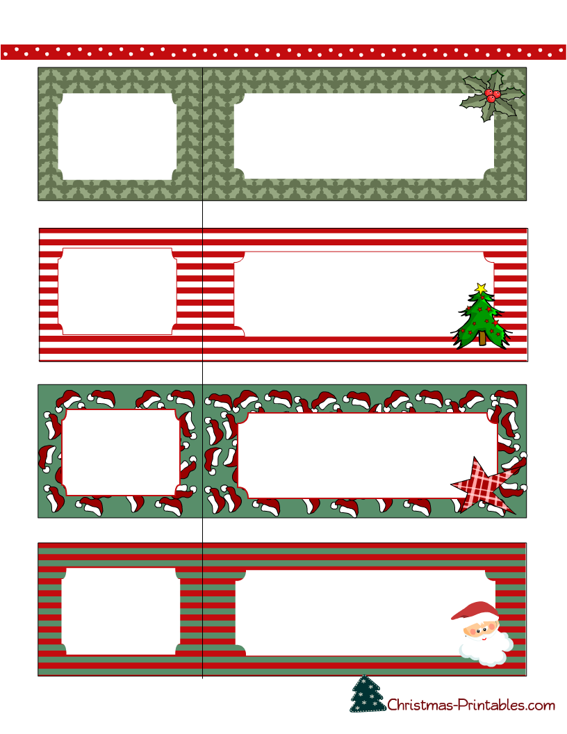 Free Printable Christmas Address Labels