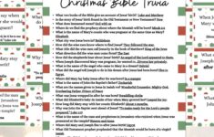 Free Printable Christmas Bible Trivia For The Whole Family