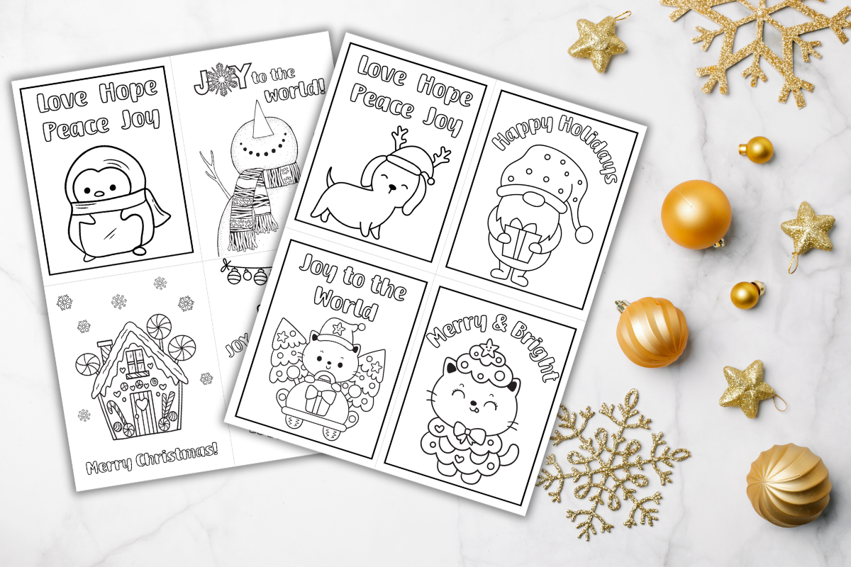 Free Printable Christmas Cards To Color