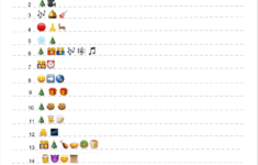 Free Printable Christmas Emoji Pictionary Quiz