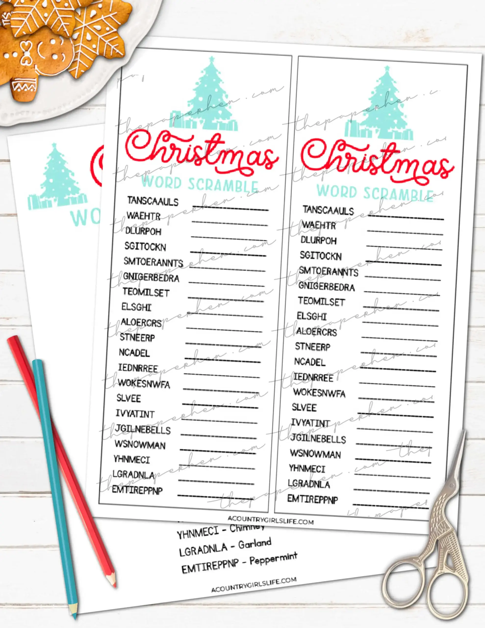 Free Printable Christmas Games For Adults Teens