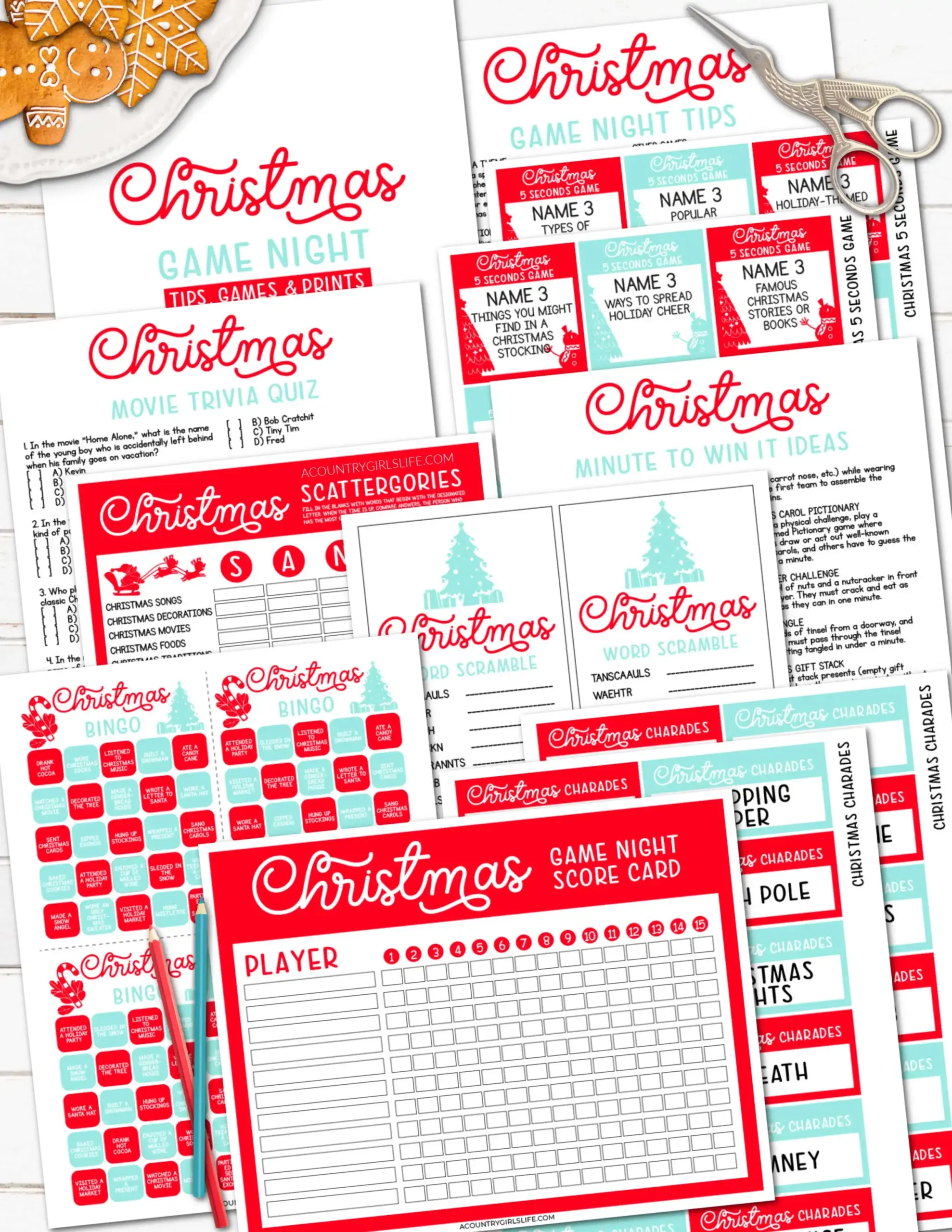 Free Printable Christmas Games For Adults Teens