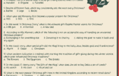 Free Printable Christmas Gifts Trivia Quiz With Answer Key