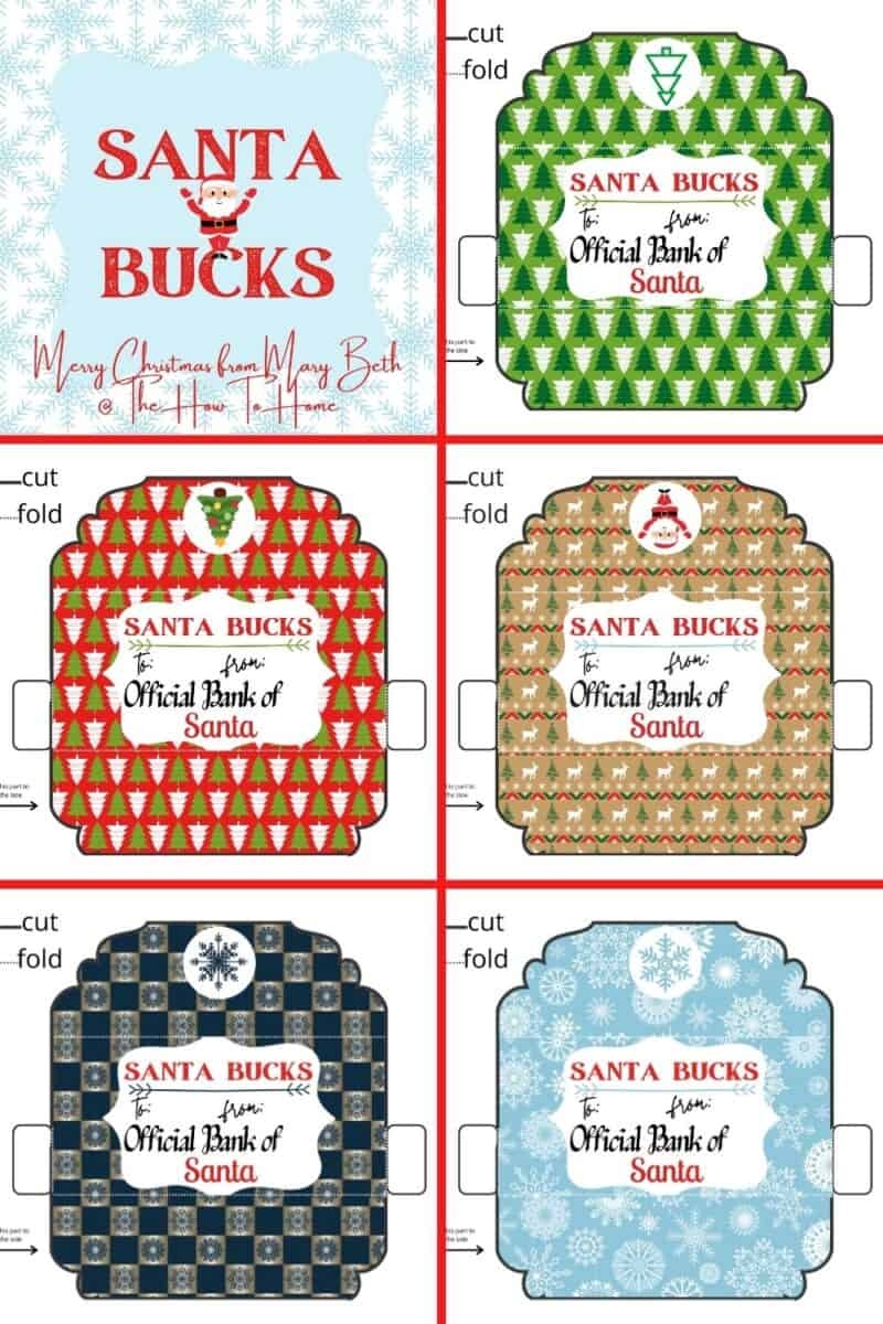 Free Printable Christmas Money Holders