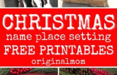 Free Printable Christmas Name Place Settings